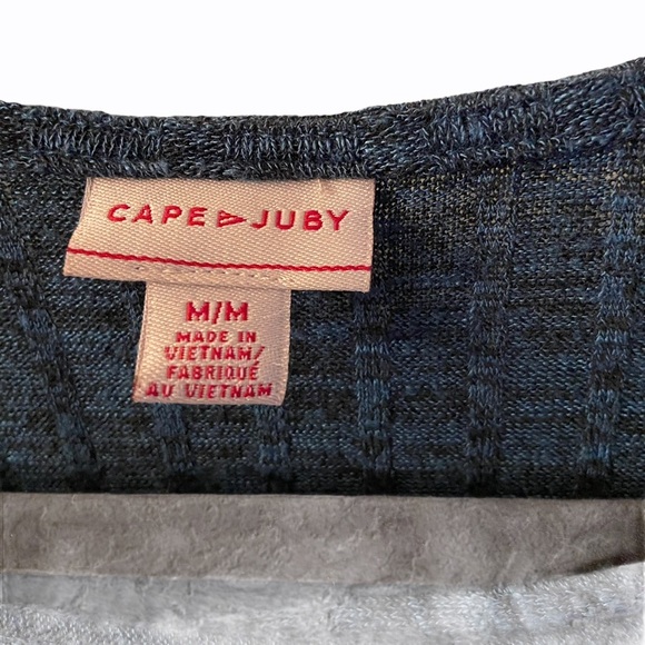 Cape Jube Beautiful Blue Laced V Neck Sweater - Picture 4 of 4